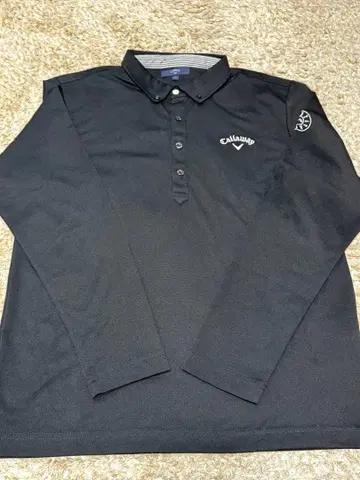[ 새상품급 ] Callaway 블랙 긴팔 피케 셔츠 L 사이즈 남성용