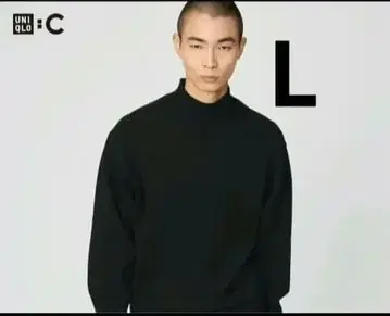 UNIQLO:C 로우 게이지 하이넥 스웨터 블랙 L