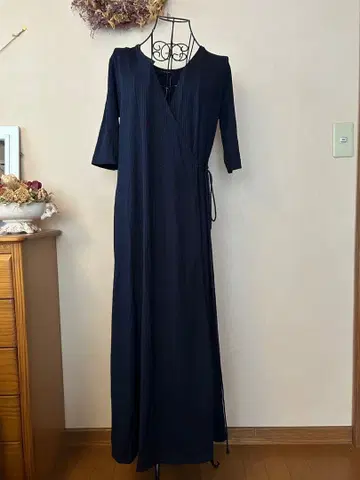 지나시스 JEANASIS 네이비 랩 원피스 반팔 미사용품