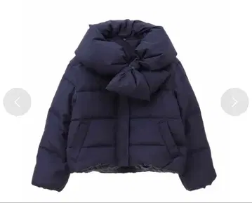 트란테안 손 드 모드 2way 리본 머플러 포함 다운 자켓 (짧은 기장)