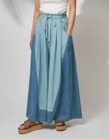 [ GRACE CONTINENTAL ] 와이드 이지 데님 팬츠 S 사이즈