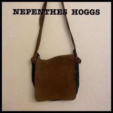 NEPENTHES 네펜데스 HOGGS 데님 가죽 숄더백