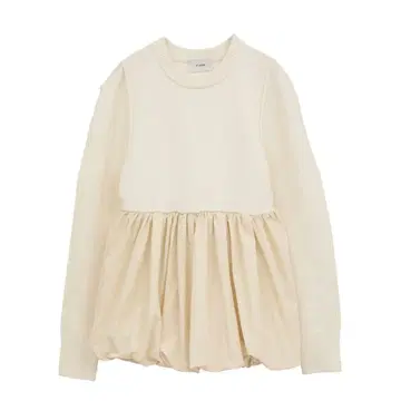 CLANE 도킹 파워 숄더 니트탑 아이보리