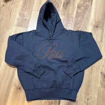 WIND AND SEA 네이비 후드 부착 후드티