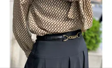 M-PREMIER 엠프리미어 미사용 크로커다일 패턴 비트 벨트