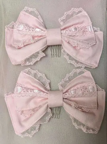 튤 레이스 리본 빗 핑크 베이비더스타즈 샤인브라이트