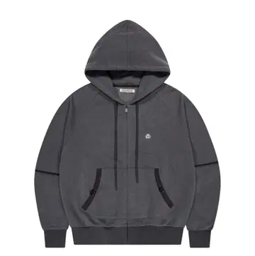 coyseio 스트링 포켓 후드 집업 블랙