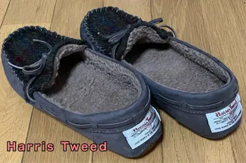 [새상품급] Harris Tweed 모카신 슈즈 (23cm)