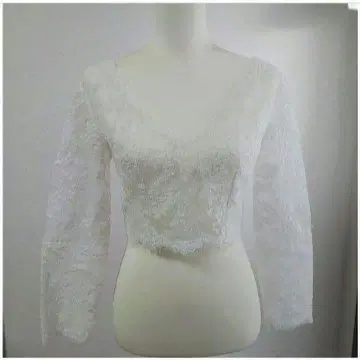 화이트 레이스 브라이덜 볼레로 긴팔 볼레로