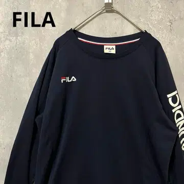 FILA 로고 자수 사이드 로고 프린트 티셔츠 스포츠 캐주얼