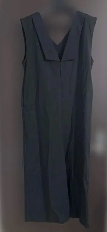 카라 부착 살로펫 팬츠 블랙