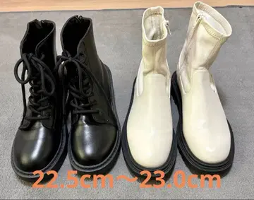 사이드 지퍼 부츠 백 지퍼 부츠 여성용 2족 세트