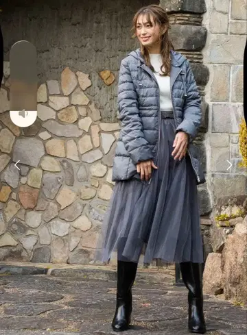 QUEENS COURT 다운 자켓 코트 그레이