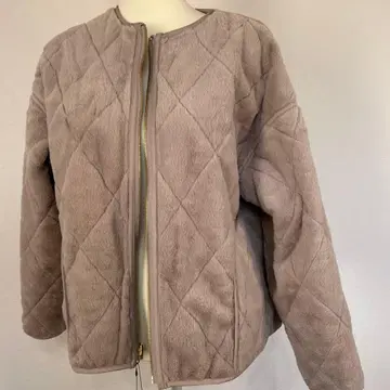 퀼팅 페이크 퍼 양면 자켓