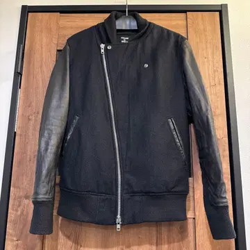 주카 CABANE de ZUCCa 블랙 울 가죽 자켓