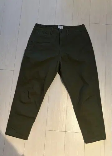 BEAMS 올리브 치노 팬츠 100% 코튼