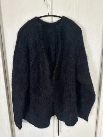 새상품 ALPACA MOHAIR LOOSE 가디건 블랙