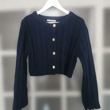 Ray Cassin 네이비 크롭 가디건