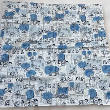 도라에몽 코믹 패턴 손수건 블루 50주년 한정판
