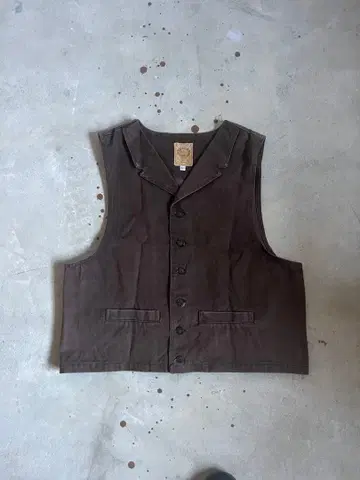 빈티지 80s 브라운 워크 베스트 미국 USA 구제 의류