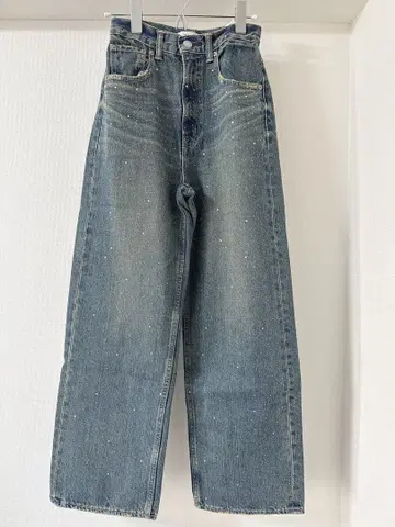 [ 새상품 새상품급 ] AZUL DENIM 큐빅 와이드 데님