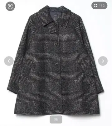 패브릭 버튼 슬리브 코트 38