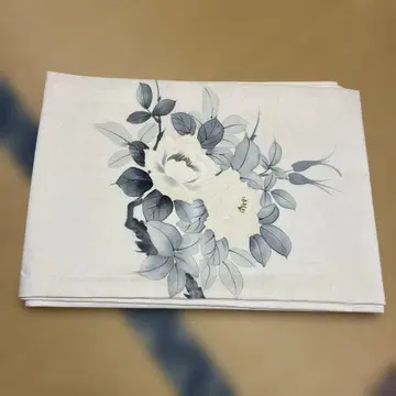 꽃무늬 오비 화이트 베이스 그레이