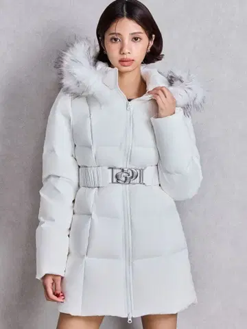 [택 포함 미사용 새상품] GD 벨트 포함 롱 다운 코트