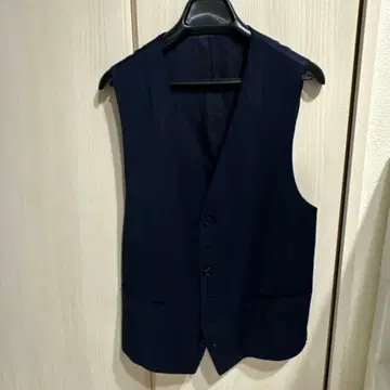 폴스미스 네이비 스트라이프 수트 베스트