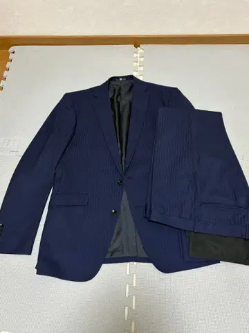 SUIT SELECT 네이비 스트라이프 수트 A6