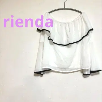 리엔다 rienda 오프숄더 프릴 쉬폰 상의