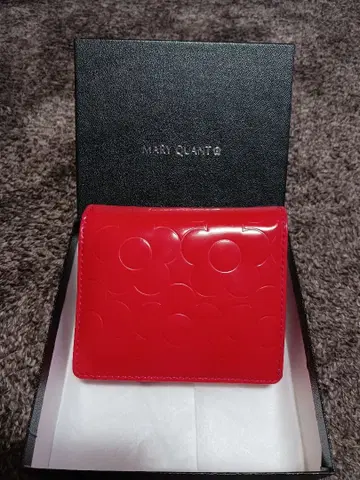 MARY QUANT 접이식 지갑 핑크 박스 포함