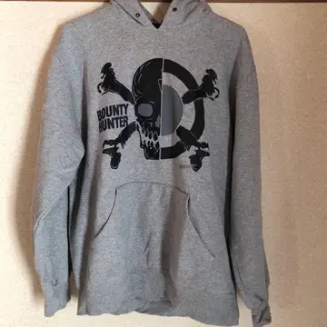 Bounty Hunter 바운티 헌터 그레이 후드 부착 후드티