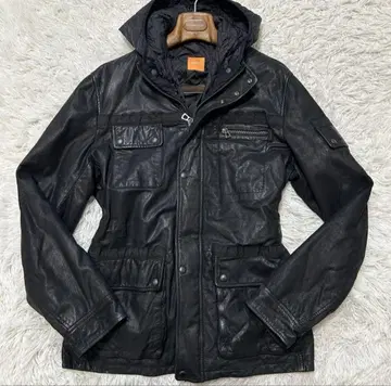 [고급 레어] HUGO BOSS 휴고 보스 소가죽 카우 레더 자켓