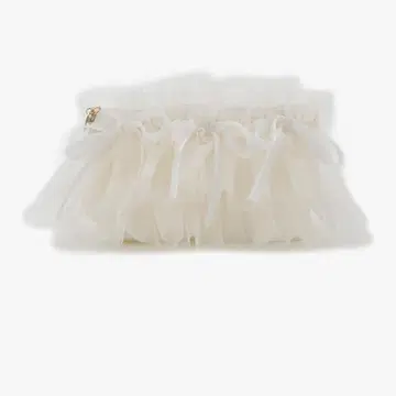 snidel home 튤 파우치 화이트 리본 미사용 새상품