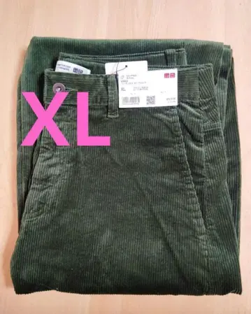 UNIQLO 코듀로이 커브 팬츠 코토니에 그린 XL 유니클로