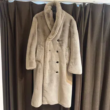 GLAD HAND 더블 브레스트 롱 코트 그레이