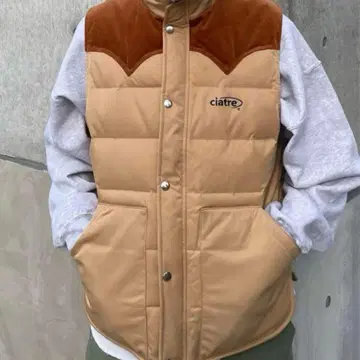 ciatre 다운 베스트 자켓 브라운 베이지 M 새상품급