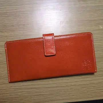 Dakota 오렌지 가죽 장지갑