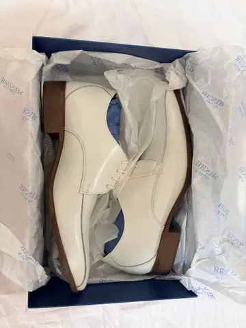 BENIR 웨딩 신발 화이트 가죽 신발