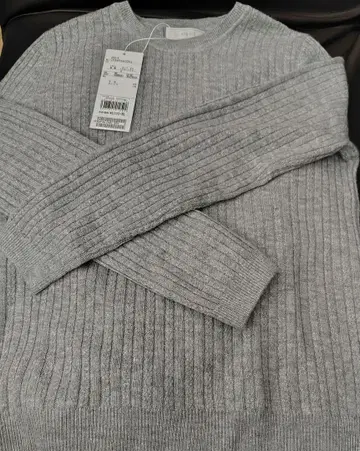 반값 이하 애니시스 any sis 그레이 리브 스웨터 M 새상품