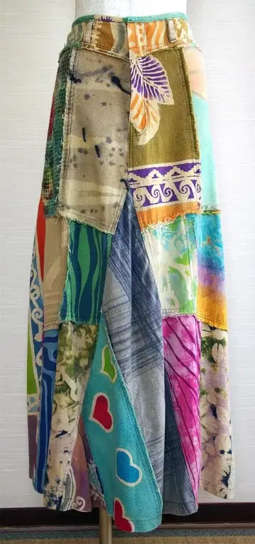 엘로데오 EL RODEO 롱 스커트 패턴 패치워크