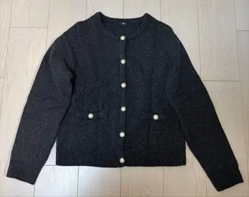 [ PLST 플라스테 ] 엑스트라 파인 메리노울 미들 게이지 가디건 L