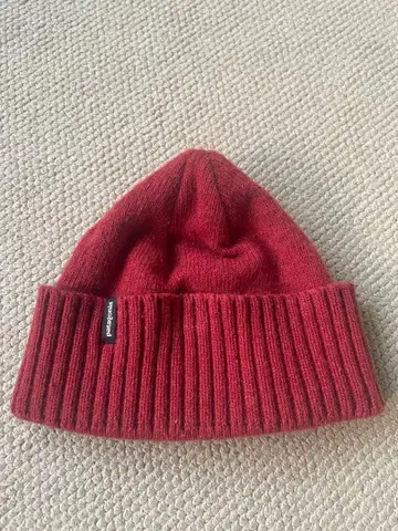 patagonia 울 니트 모자 주홍색