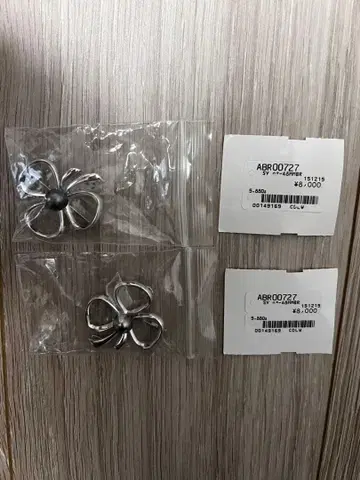 실버 플라워 브로치 2개 세트 ABR00727