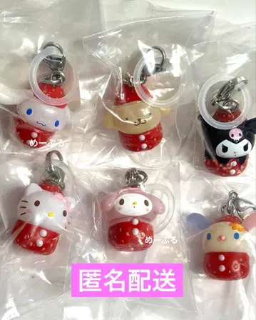 산리오 캐릭터즈 딸기 메지루시 액세서리 컴플리트