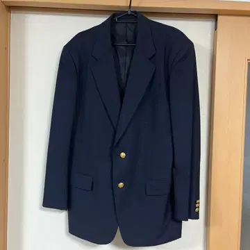 네이비 자켓 골드 버튼 태즈메이니아 울 M 사이즈 일본제