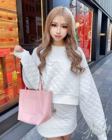 rady RADY 퀼팅 토트백 핑크