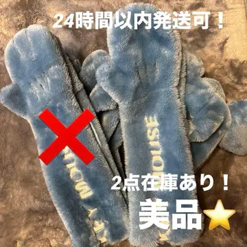 후드 부착 머플러 블루 미키