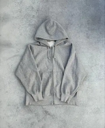 GU 그레이 풀 집업 후드티